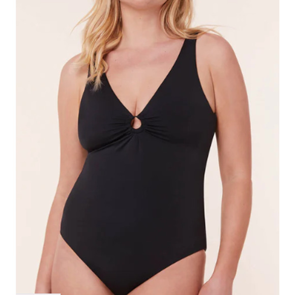 NWT Andie Women's The Bonita One Piece Smooth Eco-Nylon Swimsuit Black Size S - Picture 12 of 15